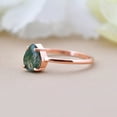thumbnail image 3 of Lakshay enterprise Nature Inspired 0.50 Carat Natural Green Moss Agate Solitaire Engagement Ring - Forest Ring - 18K Rose Gold Over Silver, 3 of 4