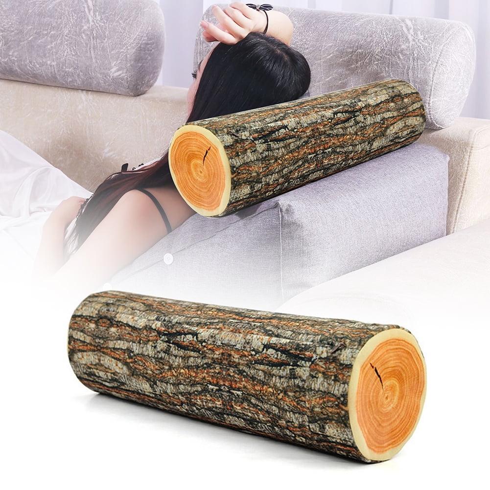 Kids Funny Simulation Bricks Toys Cloth Tree Stump Wood Log Pillow Plush Gift 