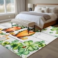 thumbnail image 4 of St. Patrick's Day Area Rugs 8'x10', Small Throw Rugs for Living Room Patio, Green Gnomes Lucky Shamrocks Grey Farm Wooden Indoor Outdoor Rug Non-Slip Low Pile Carpet Runner Reversible Floor Mats, 4 of 8
