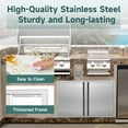 Outdoor Kitchen Doors 30W x 21H Inch Stainless Steel Doors, Access Door