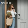 thumbnail image 6 of DESLOC C110-W Keypad Door Lock with Fingerprint&Touchscreen,Keyless Entry Door Lock with 100 Fingerprints Storage,Smart Door Locks for Front Doors,12-Month Battery,Auto-Lock,Easy Installation–Silver, 6 of 10