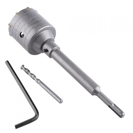 

65mm Concrete Drill Bit Wall Hole Saw Cutter Set Brick Cement Stone 200mm Rod With Wrench
