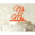 thumbnail image 1 of Mr And Mrs Wedding Cake Topper Orange Cake TopperColor Option Available 4-5 Inches Wide, 1 of 1