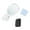 White, variant on Scratch Resistant Acrylic Selfie Mirror Clip for Mobile Phones Comes With Microfiber Cloth and Travel Storage Pouches