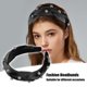 thumbnail image 2 of Unique Bargains - Diadema trenzada de terciopelo con perla sintética para mujer, 1 pieza, color negro, 1,2 pulgadas de ancho, 2 of 7