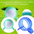 thumbnail image 4 of Eigraketly Marcador de línea recta de pelota de Golf ABS, plantilla de ayuda de posicionamiento, accesorios de herramienta de alineación para Golf Azul, 4 of 6
