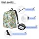 thumbnail image 3 of Disketp Watercolor Palm Tree print Canvas Backpack Lightweight Travel Daypack Student Rucksack Laptop Backpack-Medium, 3 of 5