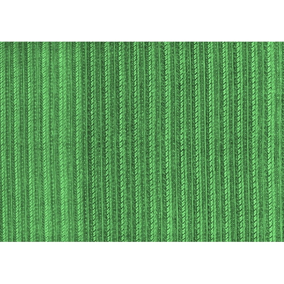 Ahgly Company Indoor Rectangle Oriental Emerald Green Modern Area Rugs, 6' x 9'