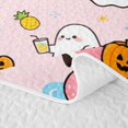 thumbnail image 5 of Feelyou Kawaii Ghost Twin Quilt Set, Happy Halloween Pumpkin Twin Coverlet Set, Pink Orange, 2-Piece, 1 Comforter and 1 Pillowcase, 5 of 7
