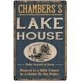 thumbnail image 1 of CHAMBERS'S Lake House Blue Cabin Home Decor 16 x 24 Matte Finish Metal 116240038305, 1 of 1