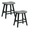 thumbnail image 2 of Coley 24" Saddle Stool  with Graphite Gray Fabric Seat and Black Wash Frame, 2 of 11