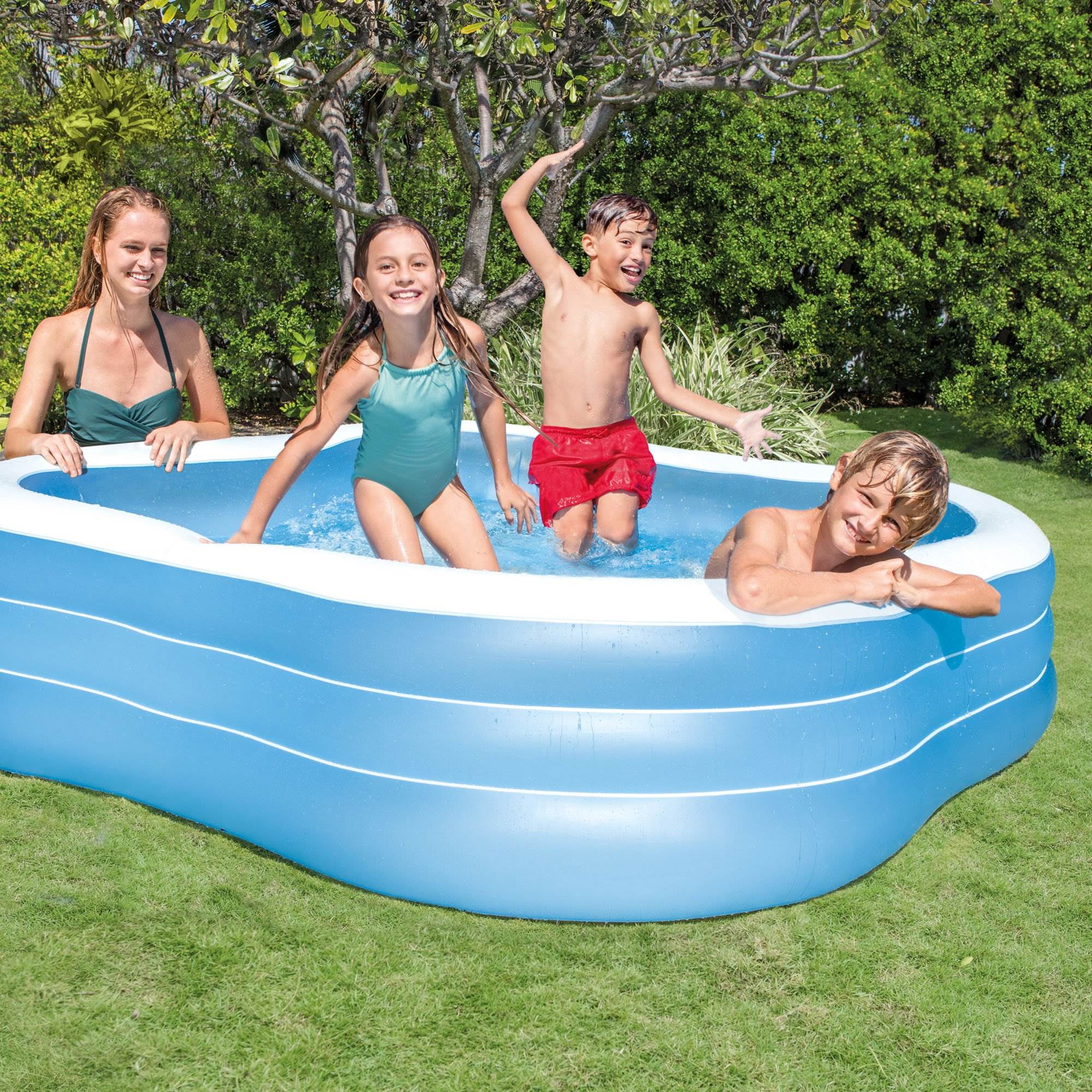 Intex 7.5' x 22" Beach Wave Swim Center Inflatable Swimming Pool