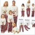 thumbnail image 2 of Conjunto de pijamas navideños a juego para la familia, ropa de dormir de ciervo para adultos y niños, Top y pantalones a juego, pelele para bebé, 2 of 2