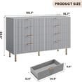 thumbnail image 4 of M optimized Fluted 8 Drawer Double Dresser, Modern Chest with Generous Deep Drawers and Wide Top, Wooden Storage Organizer for Living Room, Hallway, 4 of 8
