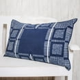 thumbnail image 2 of NOVICA Batik cotton pillow sham, 'Indigo Comfort', 2 of 7
