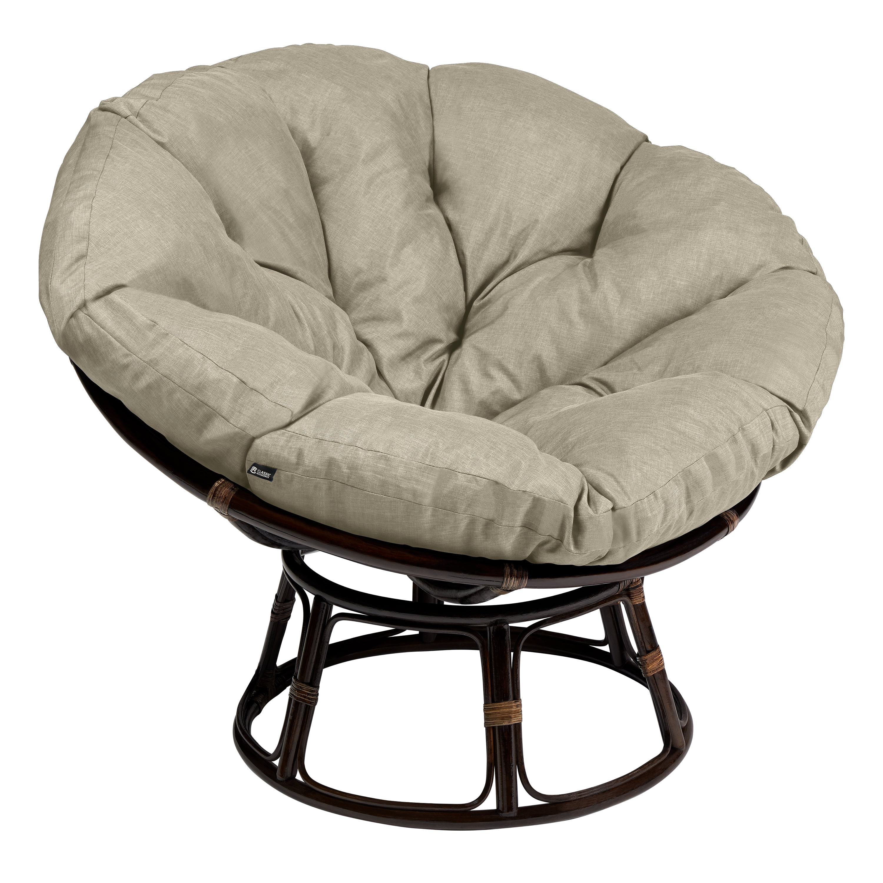 Photo 1 of **cushion only**
Classic Accessories Montlake Water-Resistant 50 Inch Papasan Cushion, Heather Grey