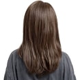 thumbnail image 4 of Seitruly Peluca larga y recta con textura de cabello Real para mujer, peluca de apariencia Natural con flequillo, peluca larga para mujer Cuidado del cabello Marrón, 4 of 6