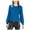 Blue - medblue, variant on bar III Womens Balloon Sleeve Pullover Sweater, White, X-Small