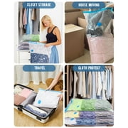 Vacuum Storage Bags with Pump, Space Saver Vacuum Seal Storage Bags 6-Pack Sealer Bags for Clothes, Clothing, Bedding, Comforter, Blanket, 32x24
