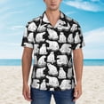 thumbnail image 2 of Fotbe Cute Cartoon Polar Bear Camisa Hawaiana para Hombre Unisex – Camisa Casual de Verano con Botones de Manga Corta de Algodón y Lino,XX-Large, 2 of 7