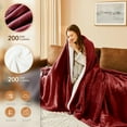 thumbnail image 3 of Homemate Electric Heated Blanket Full - 72"x84" Heating Bed Blankets Throw with 10 Heating Levels 8 Hours Auto Off Fast Heating Over-Heated Protection Ultra Soft Warm Flannel ETL Certified Red, 3 of 17