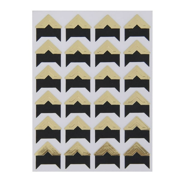 5 pegatinas autoadhesivas de papel kraft para álbumes de fotos (dorado brillante)