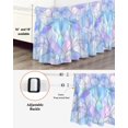 thumbnail image 3 of Abstract Art Bed Skirt King Size 18&nbsp;Inch Drop, Gradient Stained Glass Fragments Modern Wrap Around Dust Ruffle Bedskirts, Wrinkle & Fade Resistant Easy Fit Bedskirt with Adjustable Elastic, 3 of 8