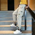 thumbnail image 2 of Pantalones Cargo para Hombre Joggers Verano Negro Pantalones Hombre Harem Nuevo en Pantalones Regular Fit Largo Techwear Algodón Spandex Calle Nailon, 2 of 5