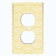 thumbnail image 2 of Metal Light Switch Plate Cover Japanese Pattern Yellow Sea Wave Wallpaper WAL015, 2 of 13
