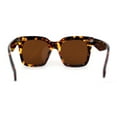 thumbnail image 4 of Anti-glare Polarized Chunky Thick Horn Rim Boyfriend Style Large Sunglasses Tortoise Brown, 4 of 4