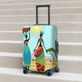 thumbnail image 3 of Wukai African Women in Mountain Landscape (2) Elastic Luggage Cover: Personalized Protection for Your Suitcase - Fits 19~29-inch, Washable & Durable Travel Companion-Large, 3 of 8