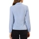 thumbnail image 3 of Blusa de cuello choker para mujer Inspire Chic de manga larga, con cuello vuelto, camisa de trabajo, talla L, azul, 3 of 7