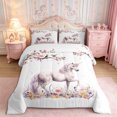 thumbnail image 2 of Manfei Animal Unicorn Queen Comforter Set 3 Pieces,Oriental Floral Bird Comforter Sets Queen,1 Comforter and 2 Pillowcases,Reversible, 2 of 6