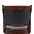 thumbnail image 5 of Round Wooden Swivel Counter Stool with Padded Seat and Back, Cherry Brown - Saltoro Sherpi, 5 of 6