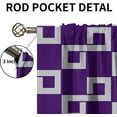 thumbnail image 5 of Mid Century Minimalist Women Girls Window Curtain, Abstract Geometric Stripes Check Living Room Bedroom Window Drapes Treatment, Do Not Fade Pattern Clear Window Shades for Living Room-W42xL63in, 5 of 5