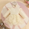 thumbnail image 5 of Staki Preemie Newborn Baby Girl Lace Romper Infant Fall Winter Flower Tulle Dress Party Gifts Newborn Photography Outfits 0-18M,0-3 Months, 5 of 7
