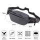 thumbnail image 2 of Hukapapa Nuevo bolso para hombre bolso de mensajero impermeable para exteriores bolso para correr ajustado bolso de cajero gris, 2 of 5