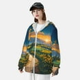 thumbnail image 3 of Balery Sunflowers At Sunset Sudadera ligera de manga larga con capucha y protección solar UPF 50+ para hombre y mujer, ideal para pesca y running-X-Large, 3 of 7