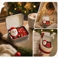 thumbnail image 2 of Vintage Tin Box with Plush Toy Christmas Pocket Hug Gift Set for Kids Holiday Surprise Santa Claus, 2 of 6