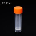 thumbnail image 3 of Uxcell 5mL 2.28 x 0.63 inch Orange Plastic Test Tubes Frozen Container Storage Screw Cap 20 Pcs, 3 of 6