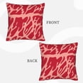 thumbnail image 4 of LNWH Vector Meat Texture Throw Pillow Covers, Square Soft Linen Decorative Pillow Cases, 18"x18", 4 of 8