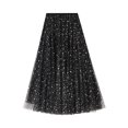 thumbnail image 1 of Caitzr Womens Tutu Tulle Skirts High Waist Layered Starry Sky A-Line Maxi Hem Skirts Mesh Midi Skirt, 1 of 7