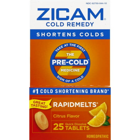 Zicam Cold Remedy Rapidmelts, Citrus Flavor, 25 Quick-Dissolve