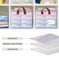 thumbnail image 4 of Yayeee Foldable Storage Basket for Shelves with Handles Set of 2 Waterproof Cloth Bins, Light Blue Gradient, 4 of 7