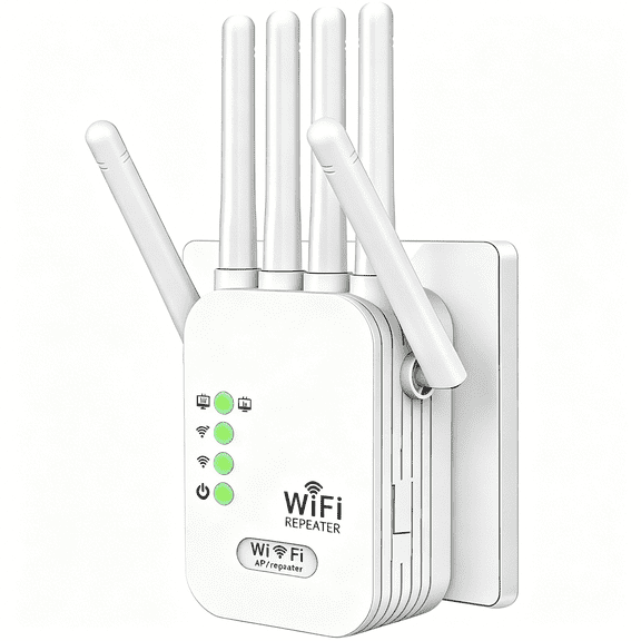 GJX 2026 Wifi Extender Signal Booster for Home,Long Range Wifi Booster and Signal Amplifier W/Ethernet Port,9800Sq.Ft Wireless Internet Repeater,1200M Wifi Router Extender Support 99% Devices