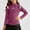 Hot Pink, variant on WAVSUF Girls Mock Neck Top, Soft Comfort Skinny Fit Long Sleeve Winter Trendy Cute Tee Pink 7-8