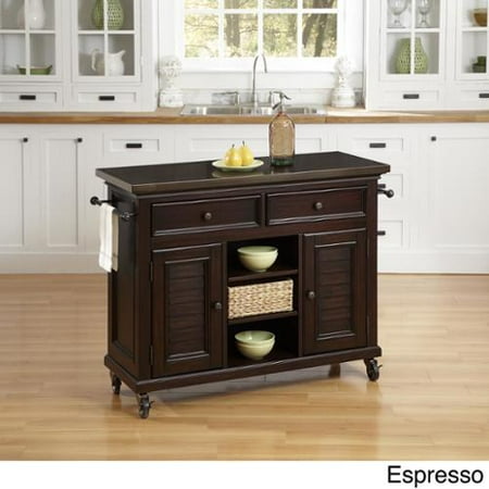 espresso kitchen island home styles bermuda kitchen cart with stainless steel top espresso kitchen island home styles bermuda kitchen cart with stainless steel top