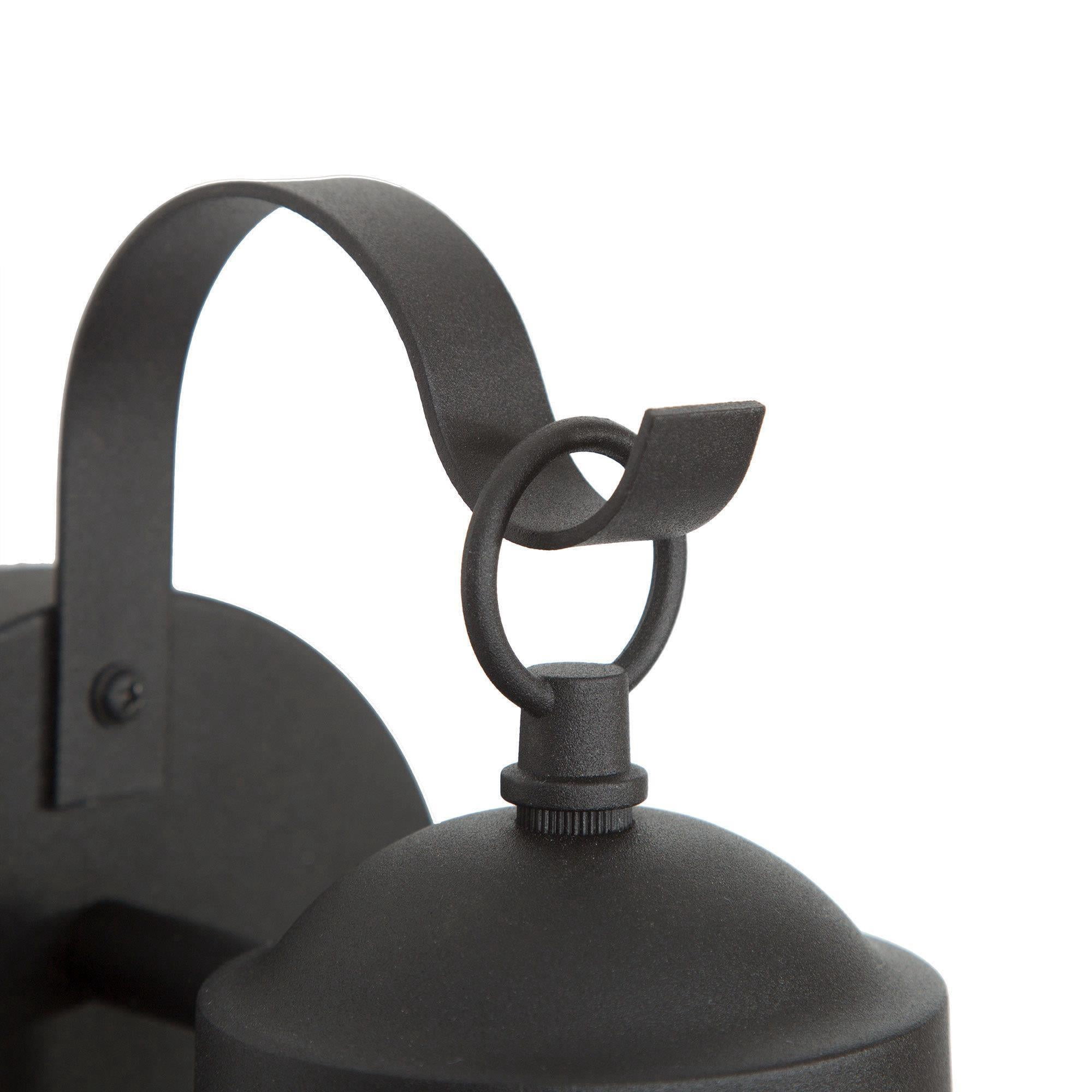 LNC Set of 2 Outdoor Wall Lights, Matte Black Globe Wall Sconces with Clear Seeded Glass Shade for Front Porch, Entryway, Garage and Patio