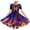 Purple, variant on QIPOPIQ Girl's Summer Van Gogh Art 3D Print Crewneck Short Sleeve T-Shirt Swing Dress Clearance