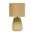 thumbnail image 1 of Simple Designs 11.02" Traditional Mini Modern Ceramic Texture Pastel Accent Bedside Table Desk Lamp with Matching Fabric Shade for Bedroom, Nightstand, Living Room, Entryway, 1 of 9